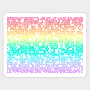Pastel Pride Flag Mosic Graphic Design Style 2 Sticker
